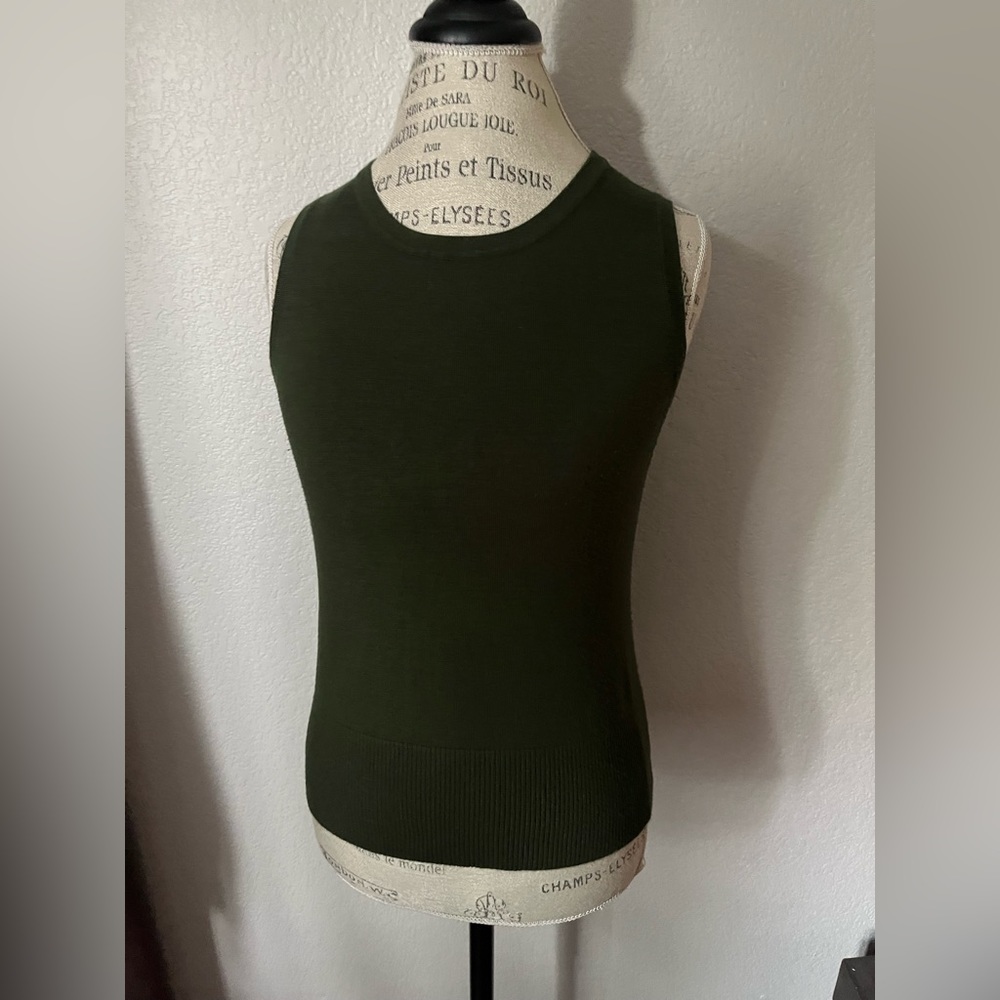 Small Grace Elements Green Sleeveless Sweater - image 5